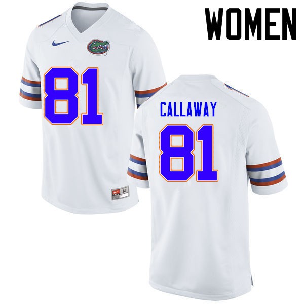 Florida Gators Women #81 Antonio Callaway College Football Jerseys White